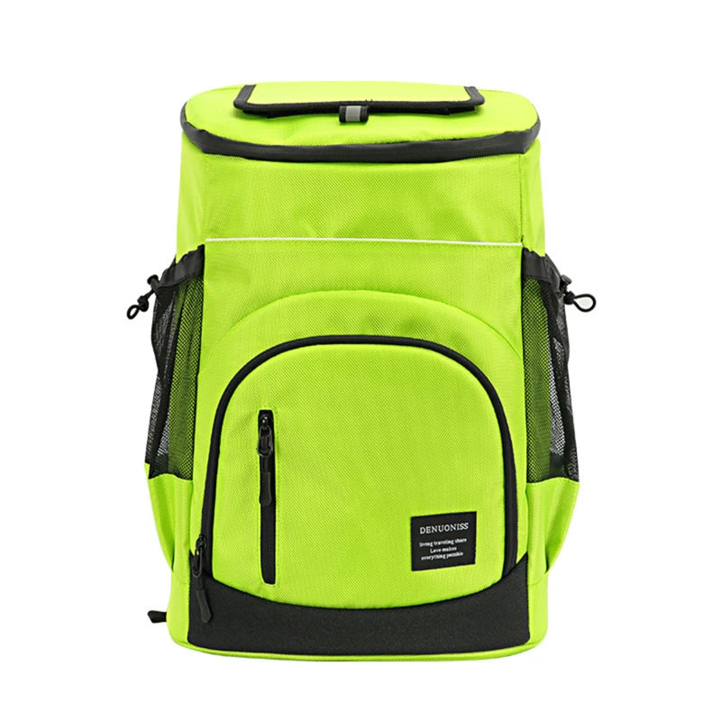 Neonfärgad kylbag ryggsäck med isolerad design och praktiska sidofickor
